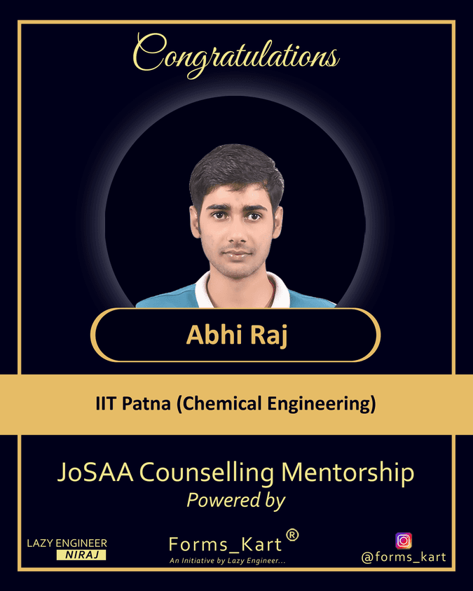 FormsKart Top Mentored IIT Achiever