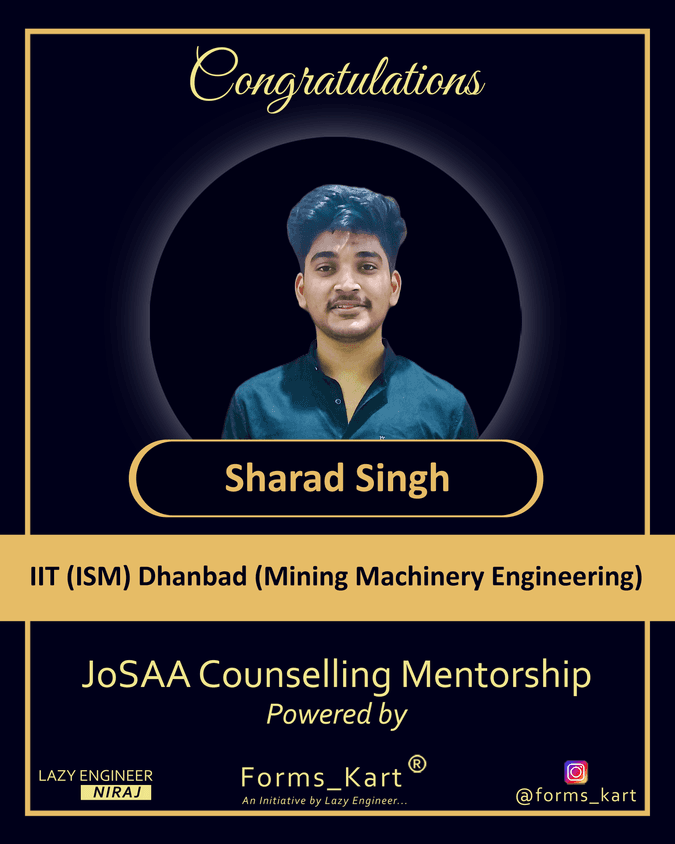FormsKart Top Mentored IIT Achiever