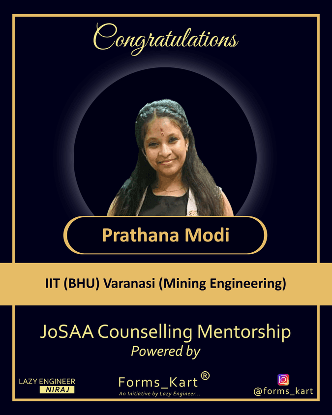 FormsKart Top Mentored IIT Achiever