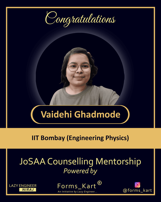 FormsKart Top Mentored IIT Achiever